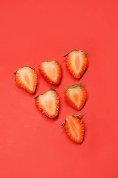 Red strawberries Stock Photos