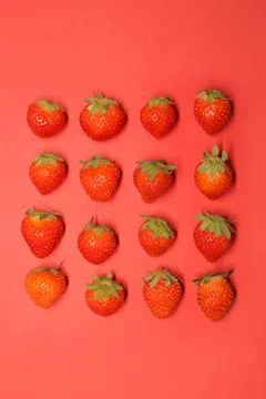 Red strawberries Stock Photos