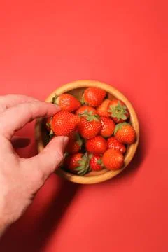 Red strawberries Stock Photos