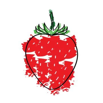 Red strawberry fruit vector Stock Illustration
