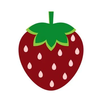 Red Strawberry Icon Illustrazione stock