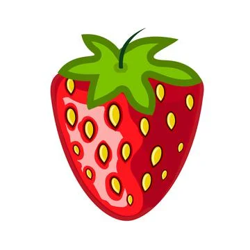 Red Strawberry icon vector. Modern simple flat vegetarian sign. Natural food. Stock Illustration