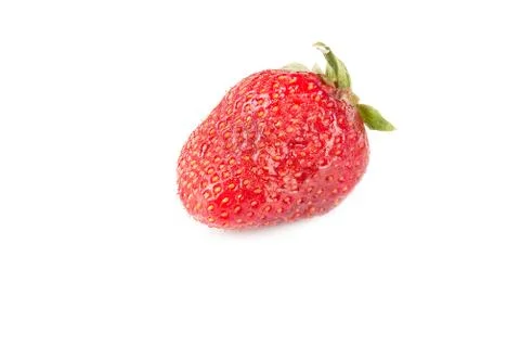 Red strawberry on a white background Stock Photos