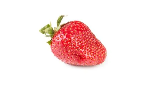 Red strawberry on a white background Stock Photos