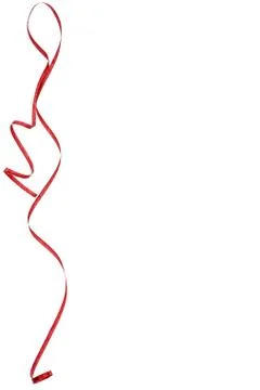 Red streamer, isolated on a white background Stock Photos