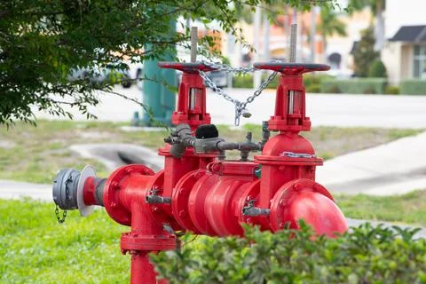 Red street fire hydrant Stock Photos