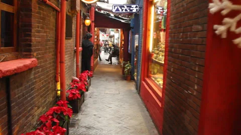 Red street Stock Footage 31991611