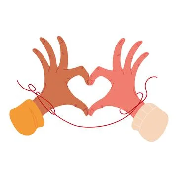 Red string of destiny Stock Illustration