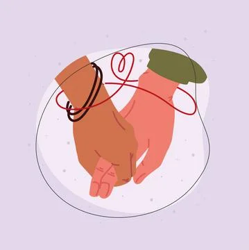 Red string destiny Stock Illustration