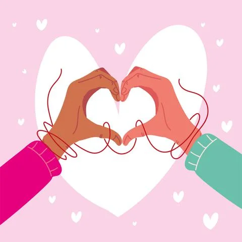 Red string of destiny, related Stock Illustration