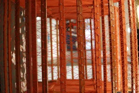 Red string networking Stock Photos