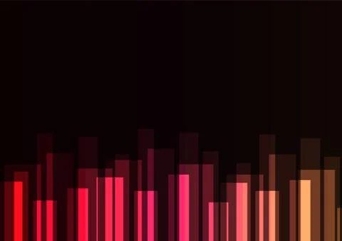 Red stripe overlap in dark background Stock Illustration