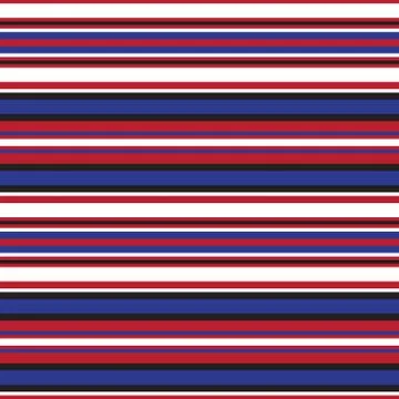 Red Stripe seamless pattern background in horizontal style Illustrazione stock