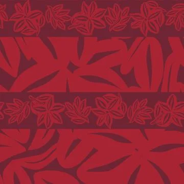 Red Striped Floral seamless pattern design Stock Illustration