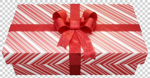 Red striped present Foto stock