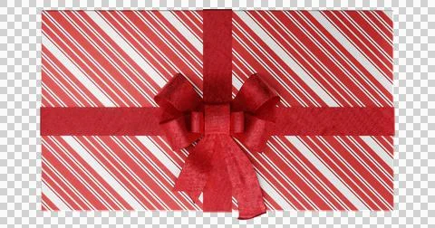 Red striped present Foto stock