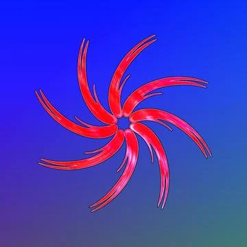 Red stripes on a blue gradient background. Stock Illustration