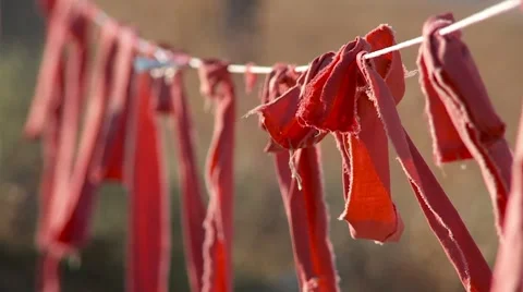 Red stripes on the string.mp4 Stock-Footage 1496634