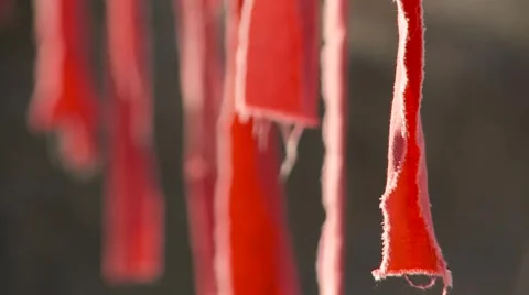 Red stripes on the wind slowmo.mp4 Stock Footage 1429253