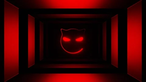 Red Strobe Cat Face Background VJ Loop in 4K Stock Footage 316962190