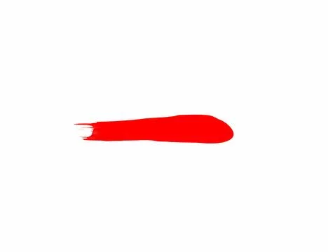 Red stroke brush isolated on white background for art design Stock Illustration