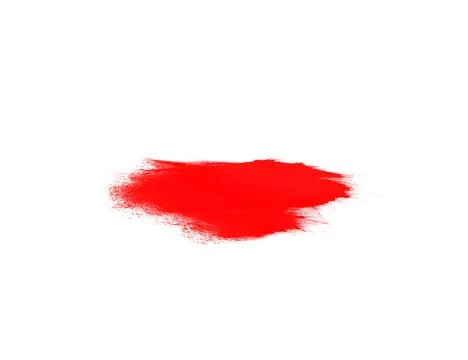 Red stroke for draw isolated on white backdrop Stock Illustration