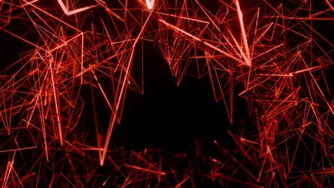 Red Structures Background VJ Loop in 4K Stock Footage 260478875