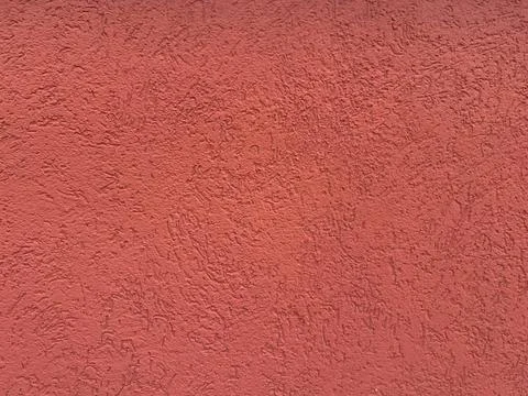 Red Stucco Wall Texture Full Frame Background Stock Photos