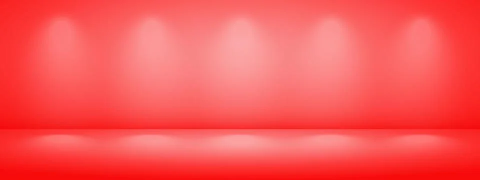 Red studio background with light shadow. Limbo bg for product presentation... Stock Illustration