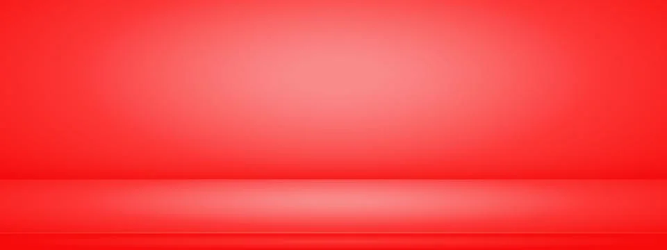 Red studio background. Limbo warm gradient backdrop. Abstract 3d wall for p.. Stock Illustration
