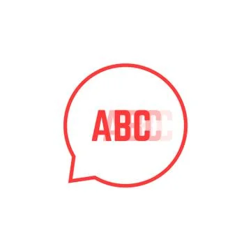 Red stuttering logo like speech bubble Stock Illustration