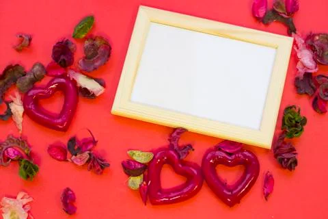 Red St.Valentine's background Stock Photos