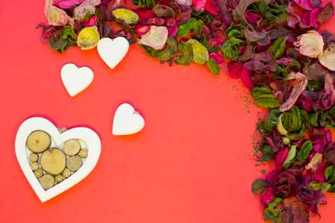 Red St.Valentine's background Stock Photos