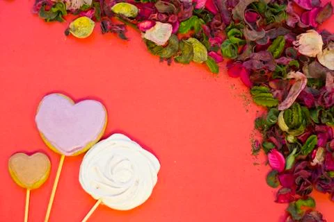 Red St.Valentine's background Stock Photos