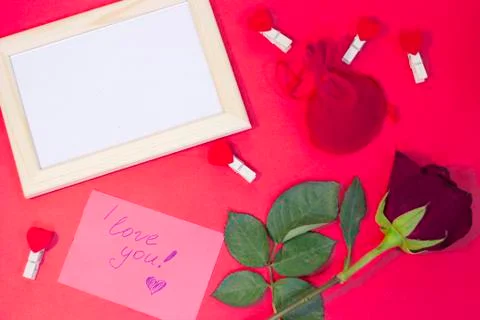 Red St.Valentine's background Stock Photos