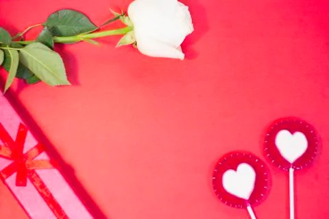 Red St.Valentine's background Stock Photos