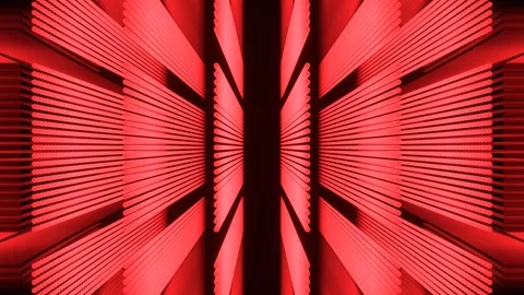 Red Stylized Digital Light Hall LED Panels Background VJ Loop in 4K Видео 346815424