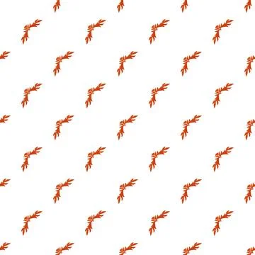 Red stylized leaf seamless pattern on white background 스톡 일러스트