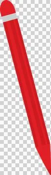 Red stylus pen, drawing Stock Illustration