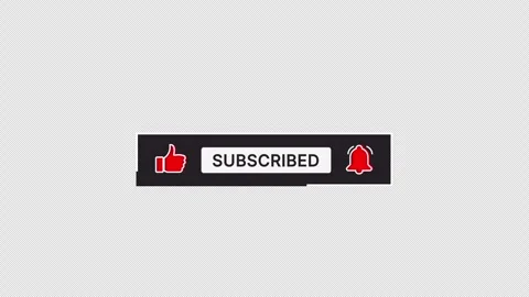 Red Subscribe Bell Like Animation Pack Alpha Channel 4K Stock Footage 348273463