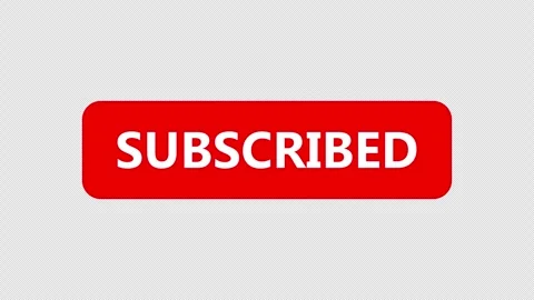 Red subscribe button alpha png. Smooth flat animation. User communication action Stock Footage 309013538