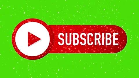 Red subscribe button animation with glowing energy fire reveal Stock Footage 347148432