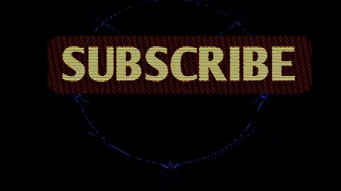 Red Subscribe Button Going Up on the Blue Abstract Background Stock Footage 299605194