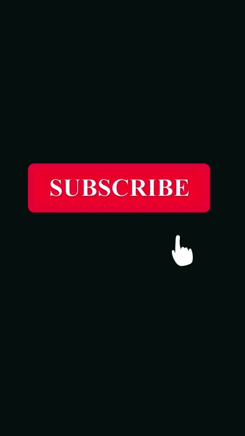 Red Subscribe Button with Hand Icon on Black Background white text. Animate.. Stock Footage 321726212