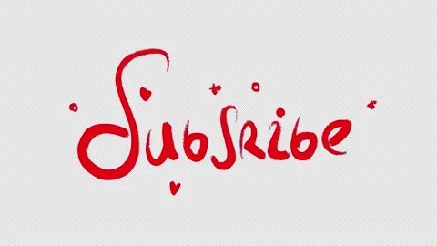 Red Subscribe button with hearts on black screen. Stock Footage 246709924