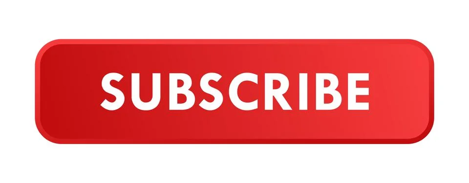 Red Subscribe Button Icon Isolated Vector Stock Illustration