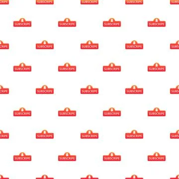 Red subscribe buttons with bell icon pattern Stock Illustration
