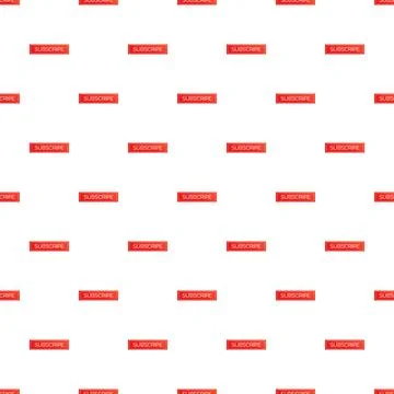 Red subscribe buttons repeating pattern seamless background 库存插图
