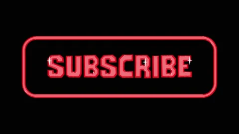 Red subscribe text icon with 3D shiny plastic render letters. 4K video animation Stock Footage 171002668