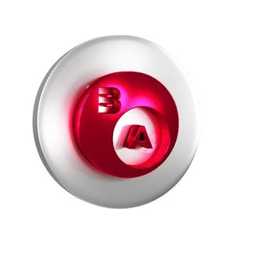 Red Subsets, mathematics, a is subset of b icon isolated on transparent bac.. Stock Illustration